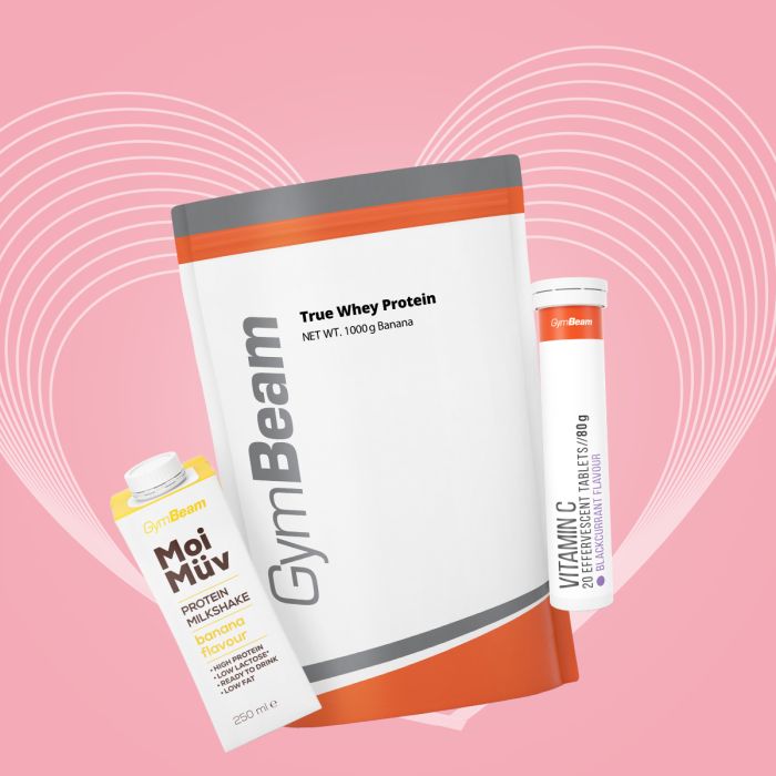 Proteín True Whey - GymBeam 1000 g - white chocolate raspberry - 00