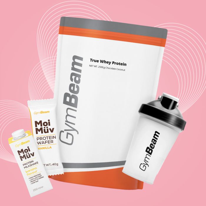 Proteín True Whey - GymBeam 1000 g - white chocolate raspberry - 00