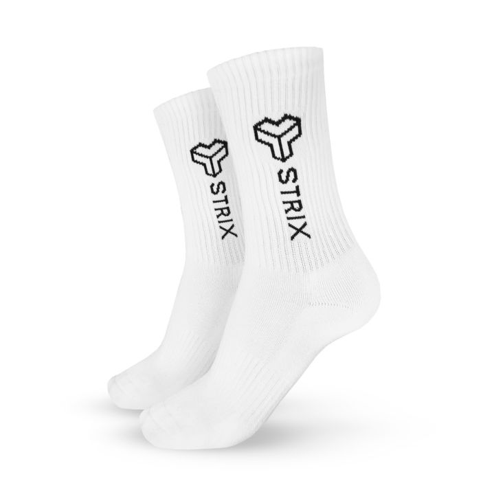 Essential Crew Socks 2Pack White - STRIX S