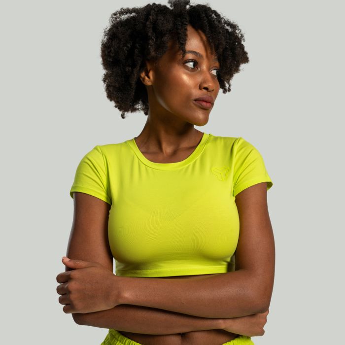 Women‘s Essential CropTop Chartreuse - STRIX M