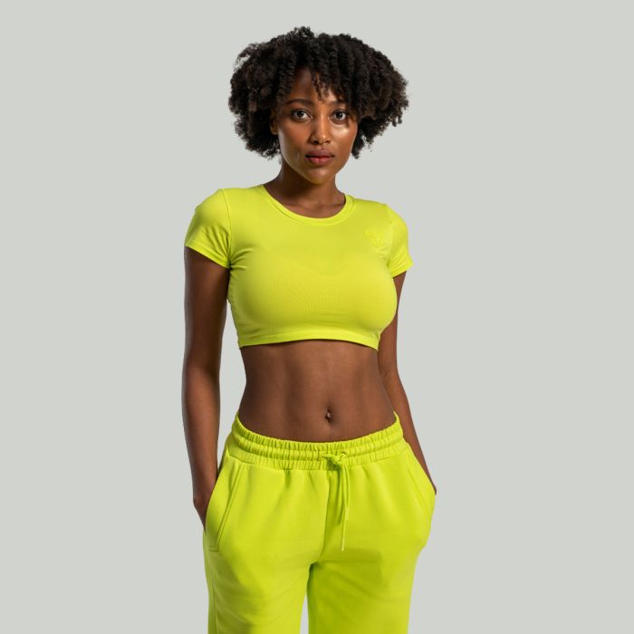 Women‘s Essential CropTop Chartreuse - STRIX M