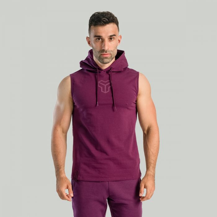 Essential Hoodie Tank Plum - STRIX XXXL