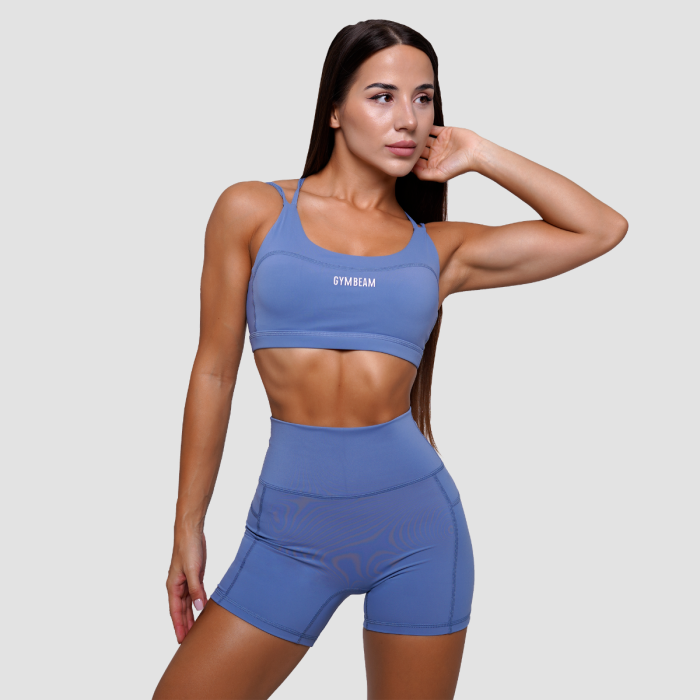 FIT Sports Bra Steel Blue - GymBeam L