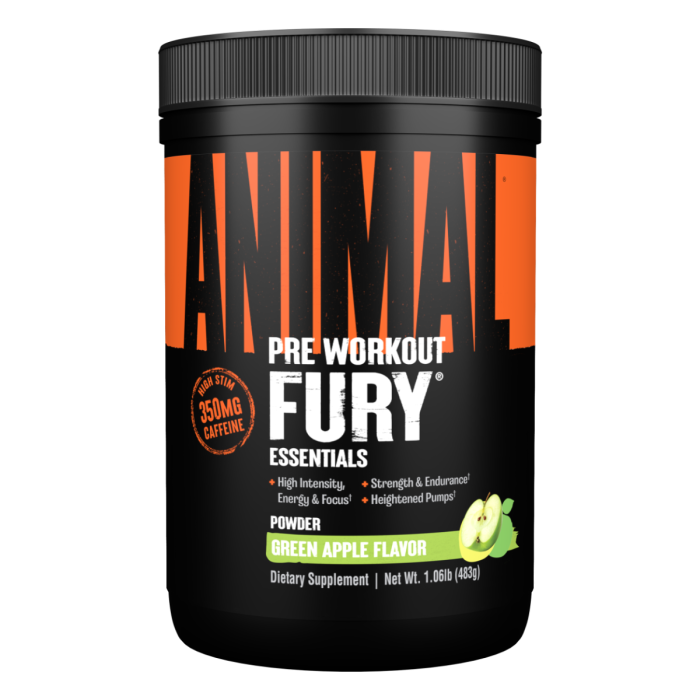 Pre-workout stimulant Animal Fury - Universal Nutrition blue raspberry - 495 g