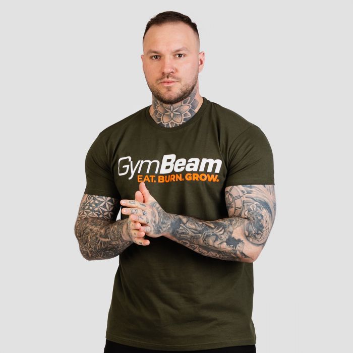 Grow T-shirt Military Green - GymBeam XXL