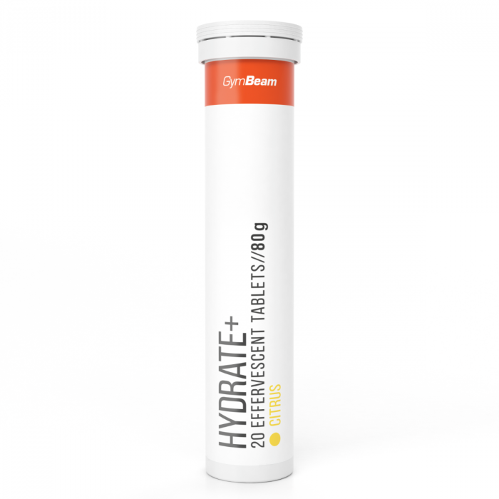 Hydrate+ effervescent - GymBeam citrus - 20 tab