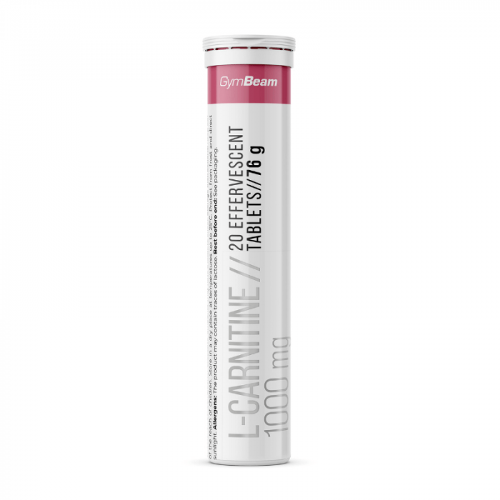 L-carnitine 1000 mg effervescent - GymBeam 20 tab - raspberry