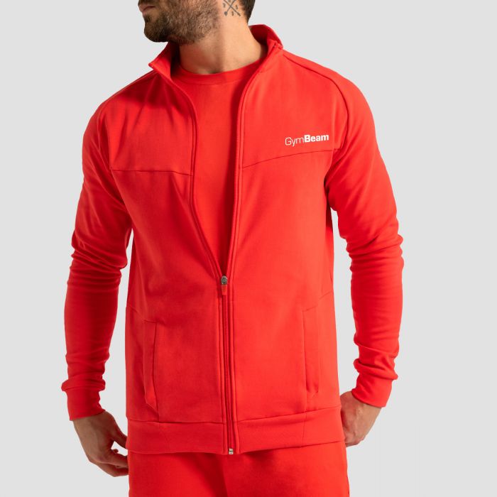 Limitless Zip Up Hoodie Hot Red - GymBeam L