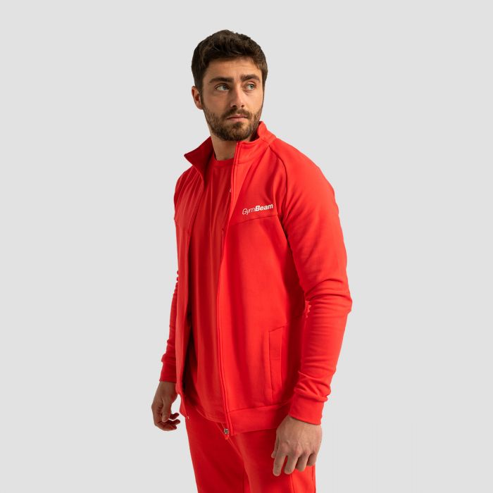 Limitless Zip Up Hoodie Hot Red - GymBeam L