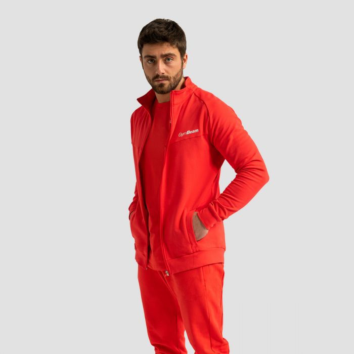 Limitless Zip Up Hoodie Hot Red - GymBeam L