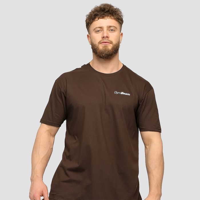 Men‘s Basic T-Shirt Chocolate Brown - GymBeam L
