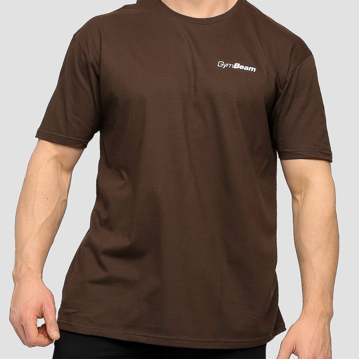 Men‘s Basic T-Shirt Chocolate Brown - GymBeam L