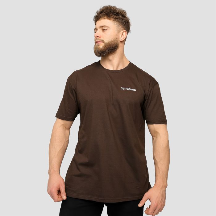 Men‘s Basic T-Shirt Chocolate Brown - GymBeam L