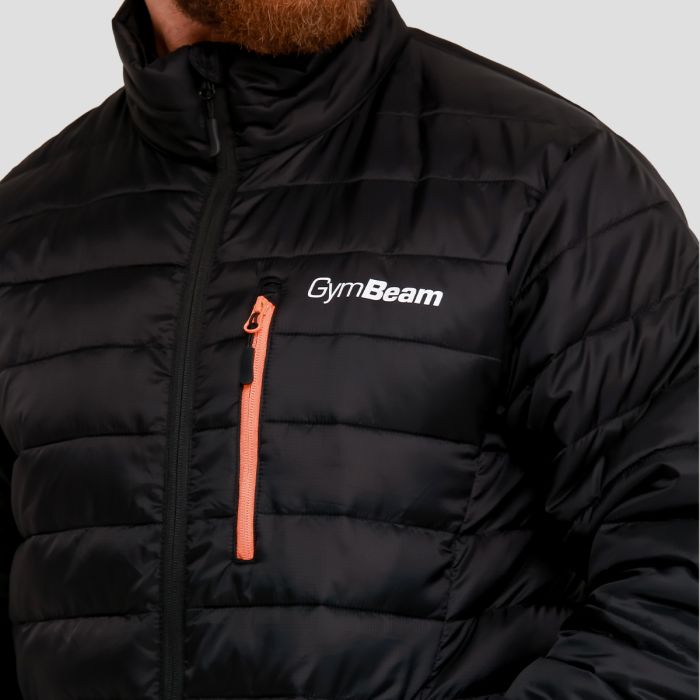 Men‘s Puffer Jacket Black/Orange - GymBeam L