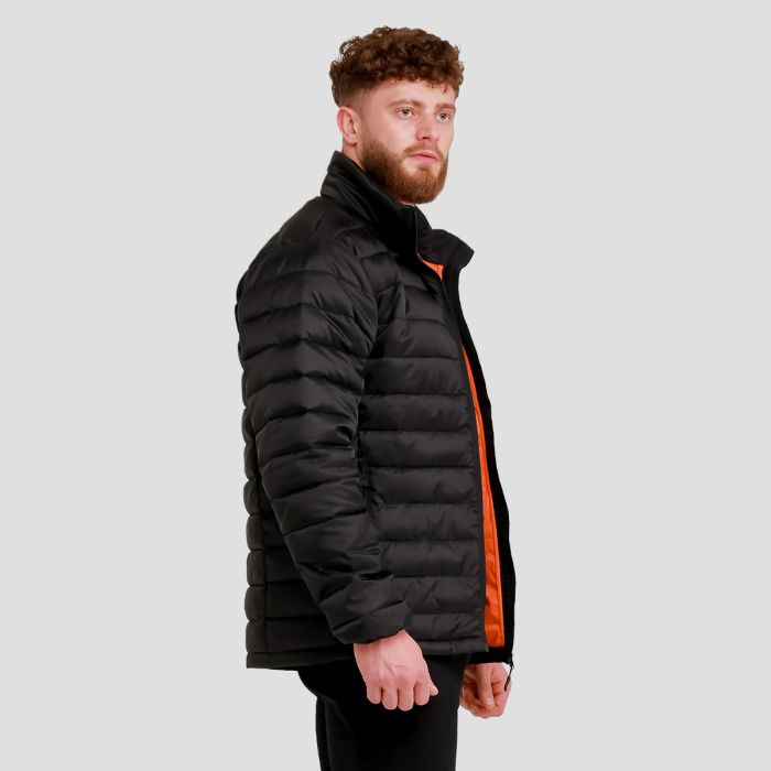 Men‘s Puffer Jacket Black/Orange - GymBeam L