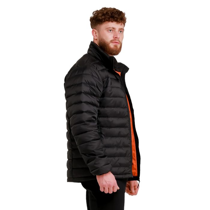 Men‘s Puffer Jacket Black/Orange - GymBeam L