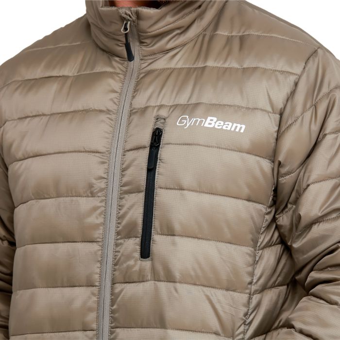 Men‘s Puffer Jacket Vetiver/Black - GymBeam L