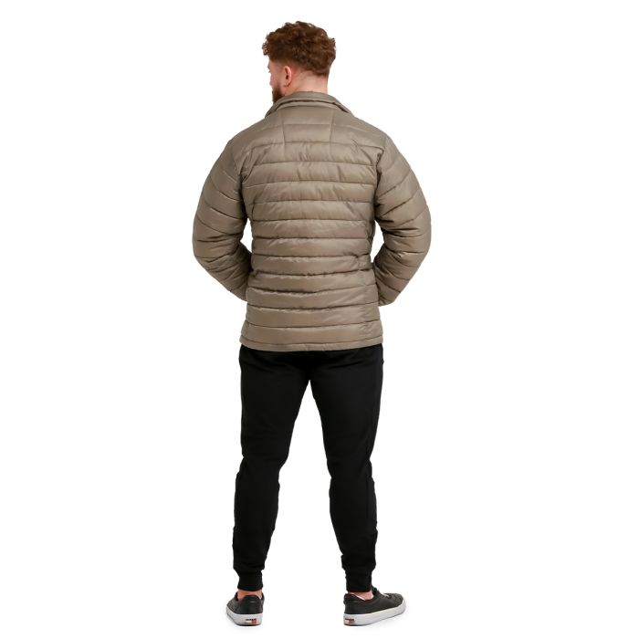 Men‘s Puffer Jacket Vetiver/Black - GymBeam L