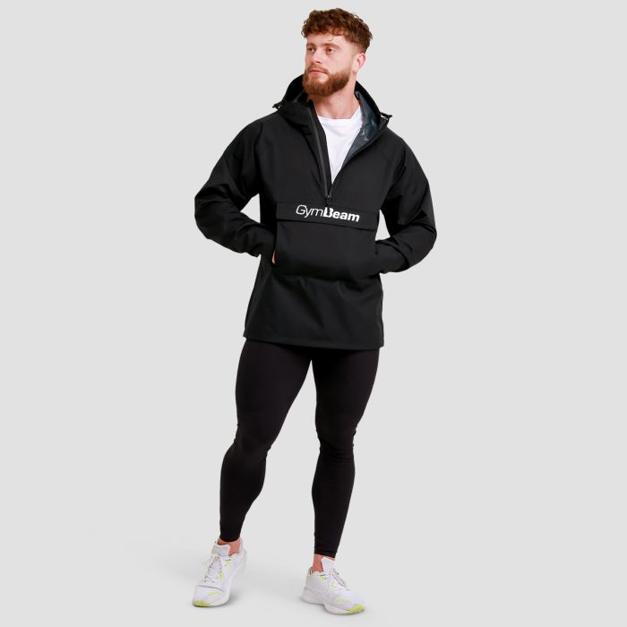Men‘s Rain Smock Jacket Black - GymBeam XL