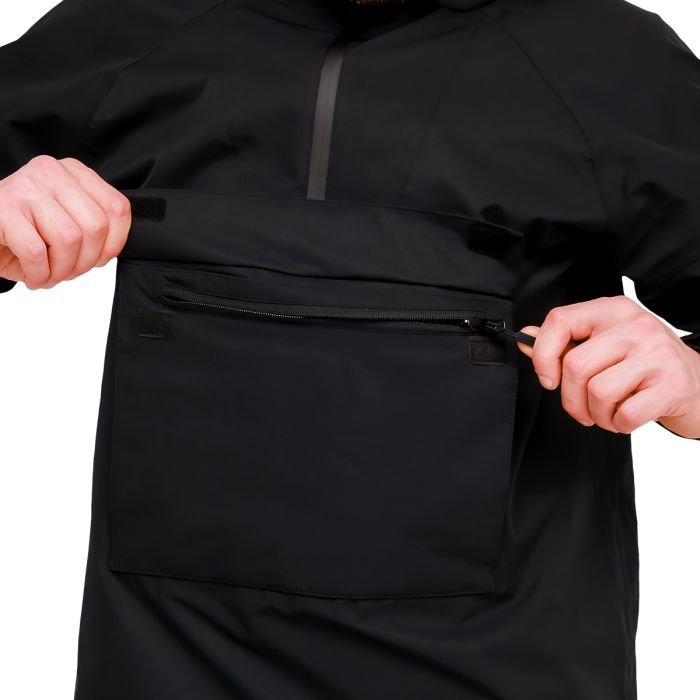 Men‘s Rain Smock Jacket Black - GymBeam XL