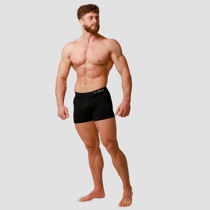 Men’s Seamless Boxers 2Pack Black - GymBeam XL