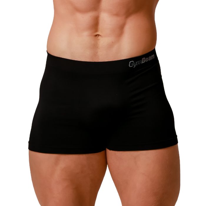 Men’s Seamless Boxers 2Pack Black - GymBeam XL
