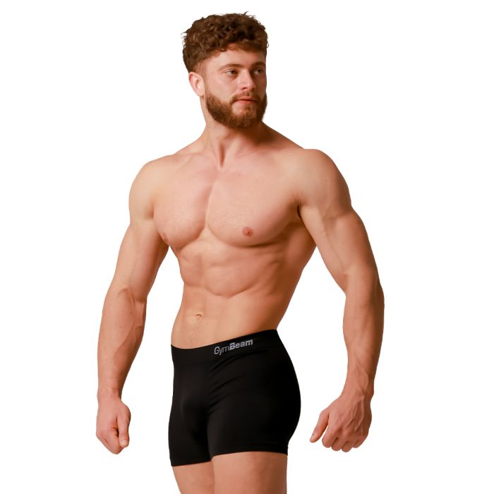 Men’s Seamless Boxers 2Pack Black - GymBeam XL