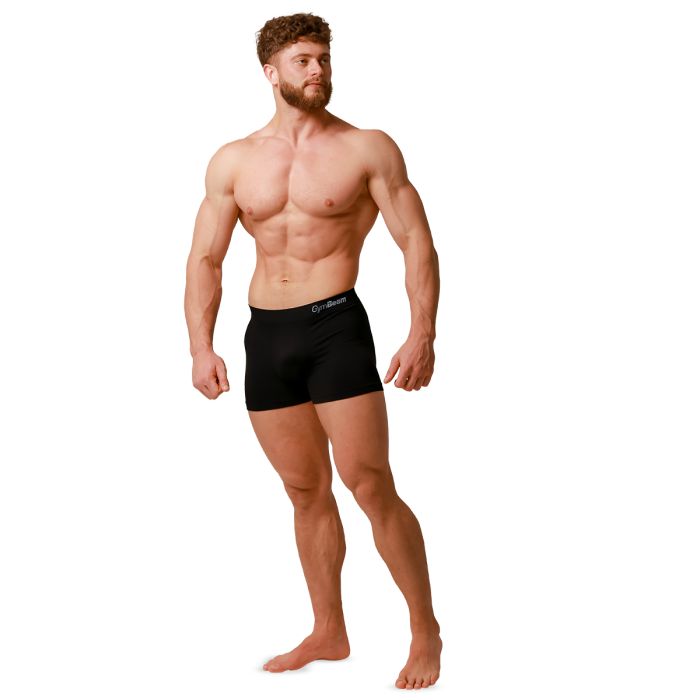 Men’s Seamless Boxers 2Pack Black - GymBeam XL