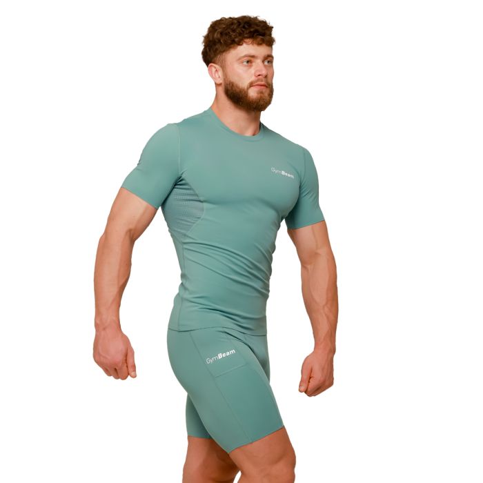 Mid Compression T-shirt Blue - GymBeam M