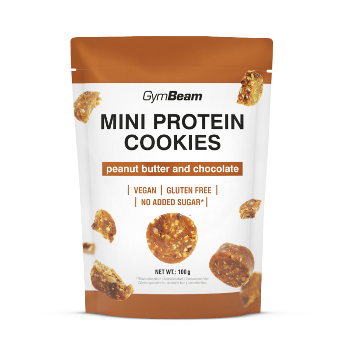 Mini Protein Cookies - GymBeam 100 g - peanut butter chocolate