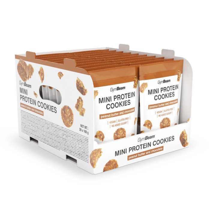 Mini Protein Cookies - GymBeam 100 g - peanut butter chocolate