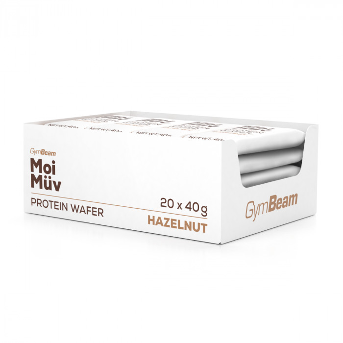 MoiMüv Protein Wafer - GymBeam 40 g - hazelnut