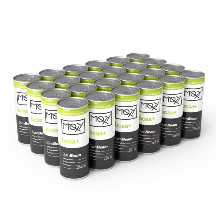 Moxy bcaa+ Energy Drink 250 ml - GymBeam 24 x 250 ml - lemon lime