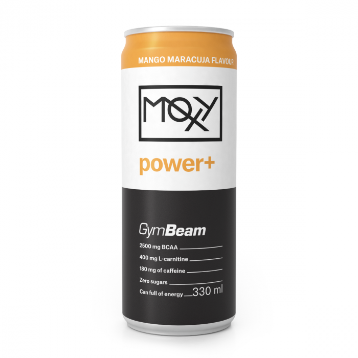 Moxy Power+ Energy Drink 330 ml - GymBeam mango maracuja - 330 ml