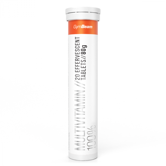 Multivitamin 100% Effeverscent - GymBeam orange - 20 tab
