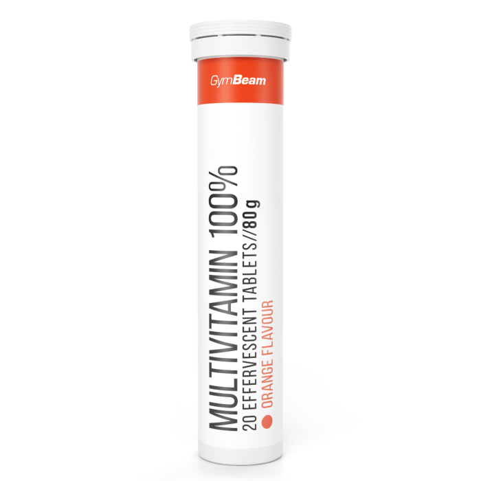 Multivitamin 100% Effeverscent - GymBeam orange - 20 tab