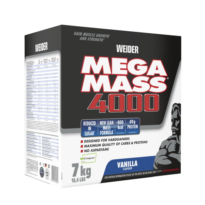 Gainer Giant Mega Mass 4000 - Weider 3000 g - chocolate
