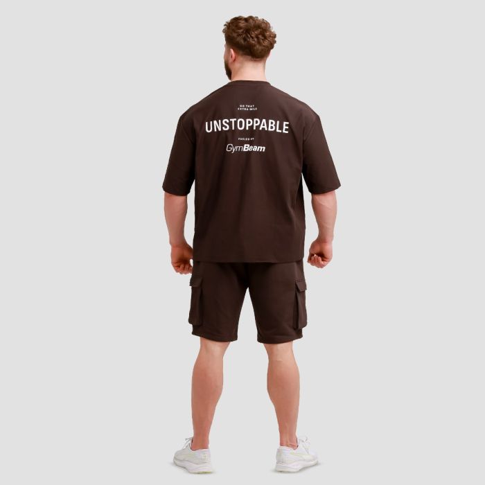 Oversized Unstoppable T-shirt Brown - GymBeam M