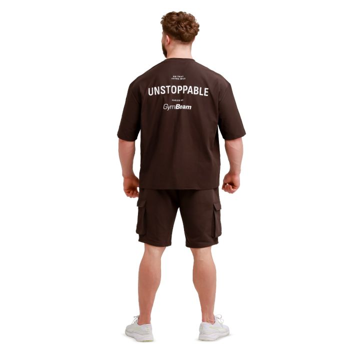 Oversized Unstoppable T-shirt Brown - GymBeam M