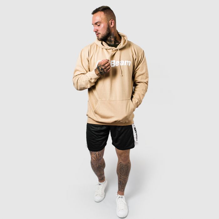 Men‘s PRO Hoodie Sand - GymBeam S - sand - white