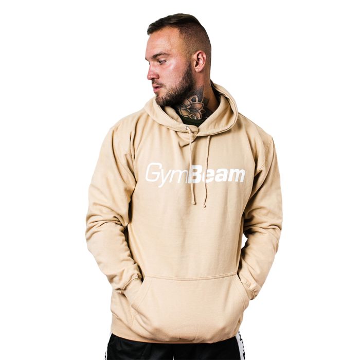 Men‘s PRO Hoodie Sand - GymBeam S - sand - white