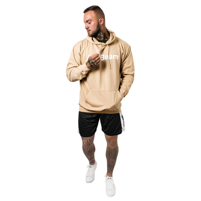 Men‘s PRO Hoodie Sand - GymBeam S - sand - white