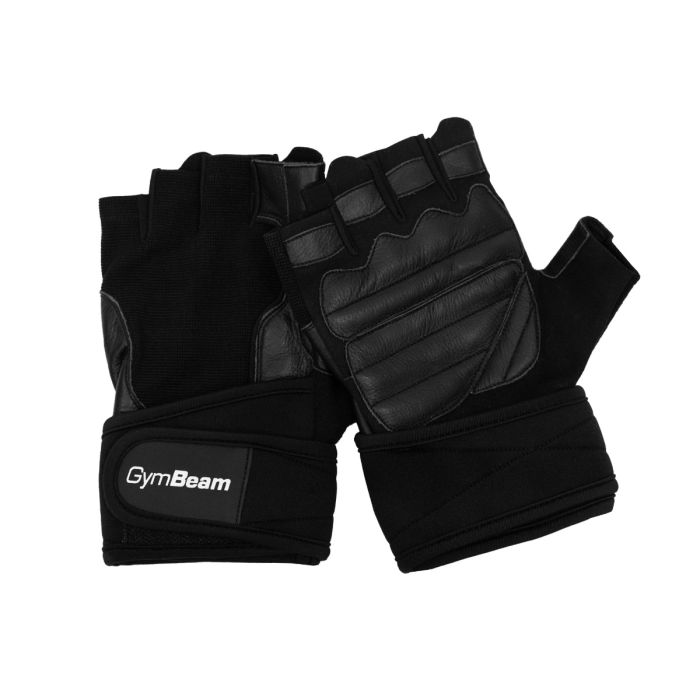Pro WristWrap Fitness Gloves Black - GymBeam L
