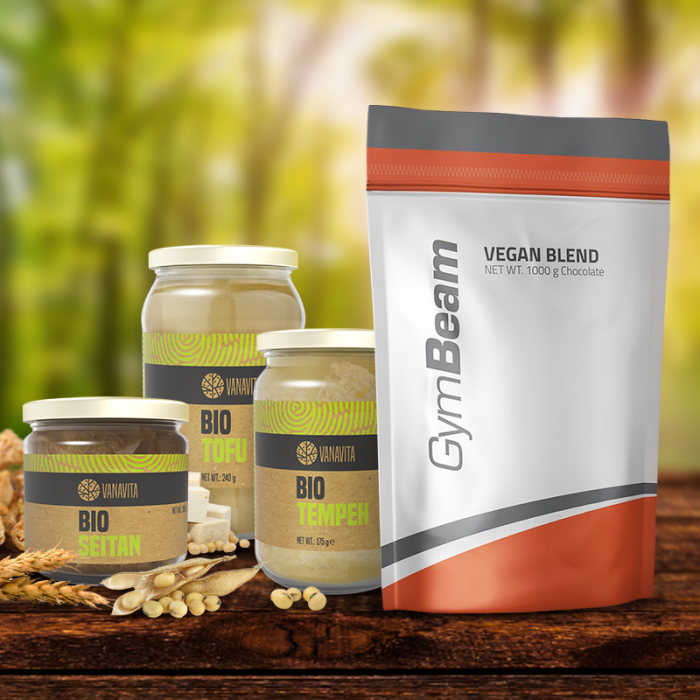Proteín Vegan Blend - GymBeam 1000 g - banana - 00