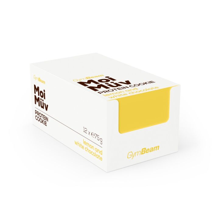 MoiMüv Protein Cookie - GymBeam lemon and white chocolate - 75 g