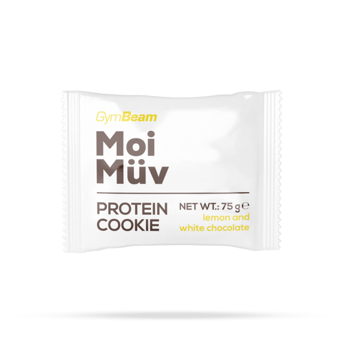 MoiMüv Protein Cookie - GymBeam lemon and white chocolate - 75 g