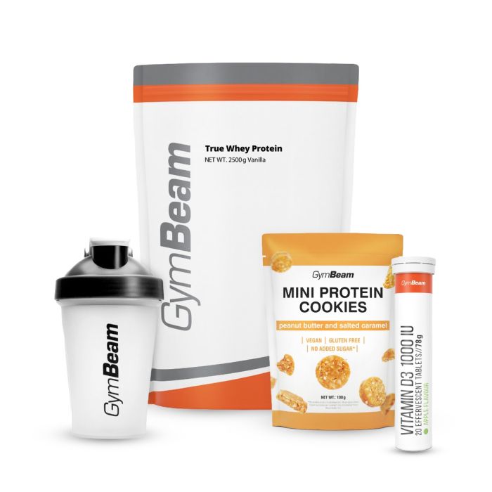 Proteín True Whey - GymBeam 1000 g - white chocolate raspberry - 00