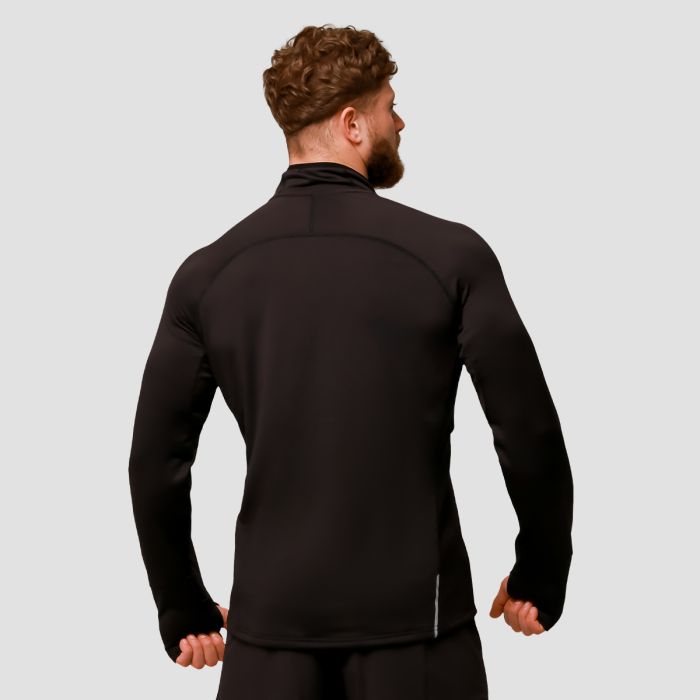 Pulse 1/2 Zip Running Sweatshirt Black - GymBeam M