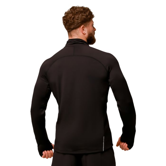 Pulse 1/2 Zip Running Sweatshirt Black - GymBeam M