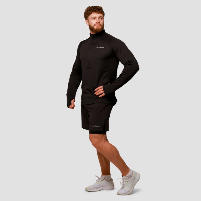 Pulse Running shorts 2in1 Black - GymBeam L